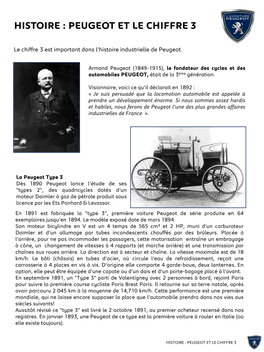 Histoire : Peugeot Et Le Chiffre 3