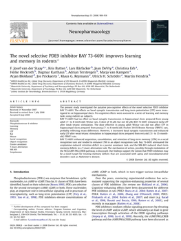 Neuropharmacology 55 (2008) 908–918