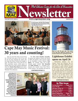 Cape May Music Festival: 30 Years and Counting!
