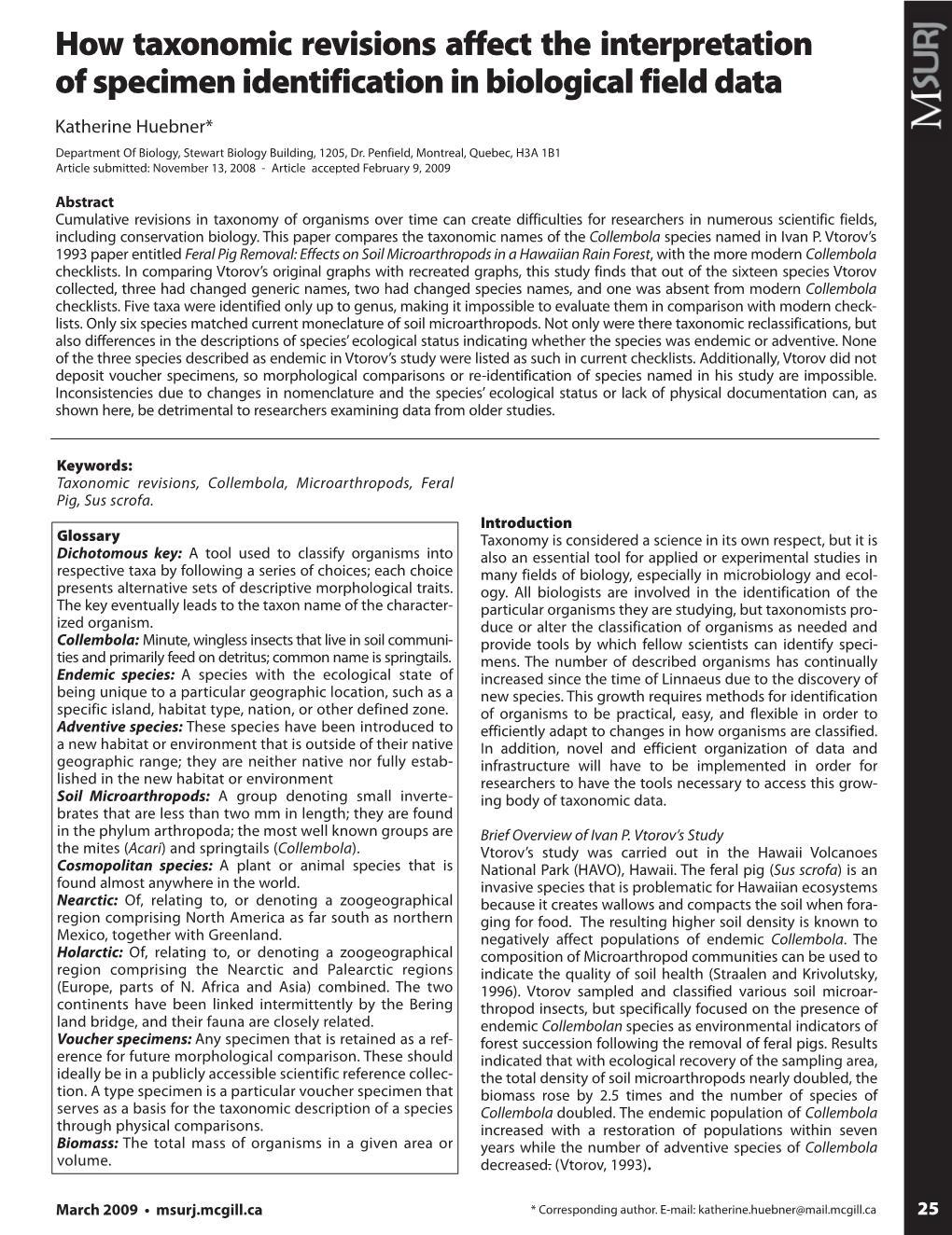 How Taxonomic Revisions Affect the Interpretation of Specimen Identification in Biological Field Data