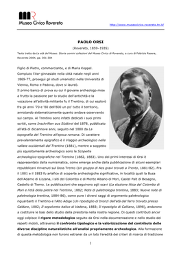 Biografia Di Paolo Orsi