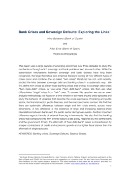 Twin Crises: from Debt to Bank Crises and Vice Versa