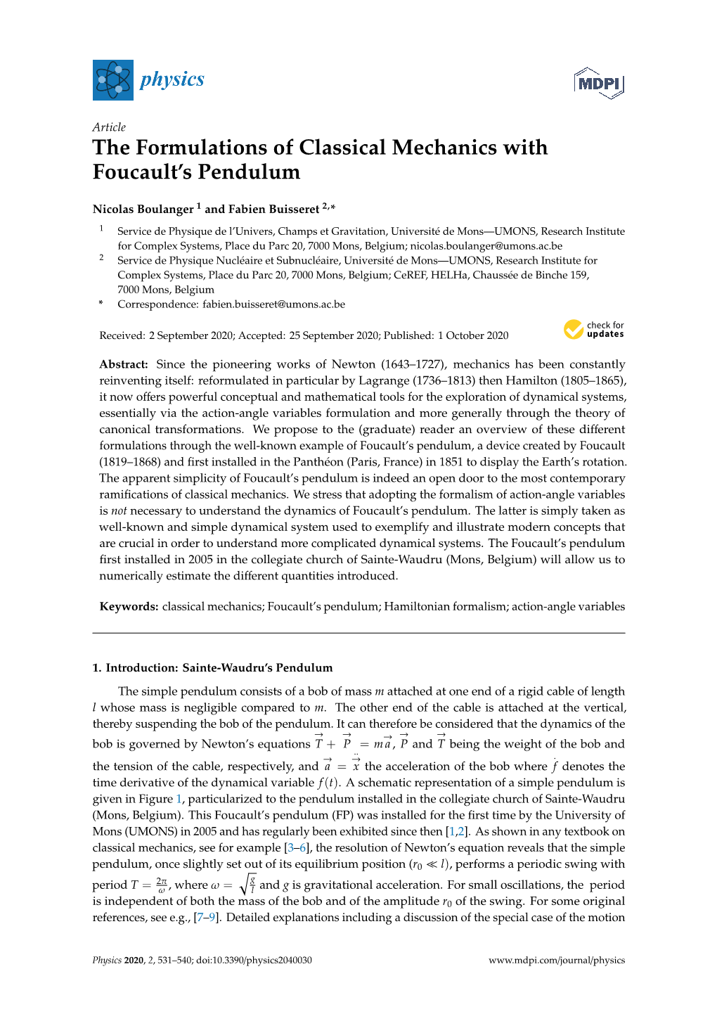 The Formulations of Classical Mechanics with Foucault's Pendulum