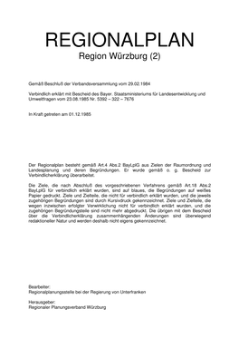 REGIONALPLAN Region Würzburg (2)