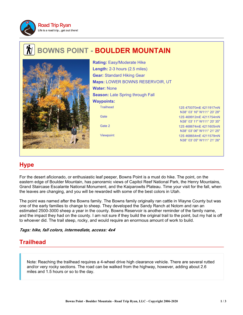 Bowns Point - Boulder Mountain