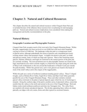 Chapter 3: Natural and Cultural Resources