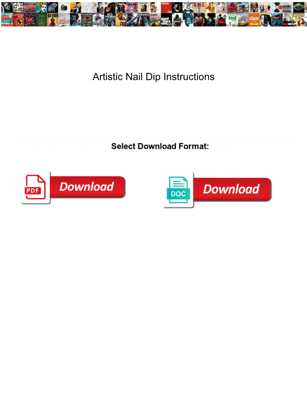 Artistic Nail Dip Instructions