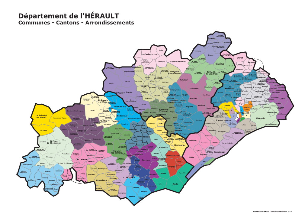 Hérault COMMUNES ET CANTONS