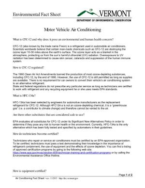 Air Conditioning in an Motor Vehicle