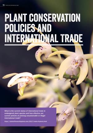 Plant Conservation Policies and International Trade