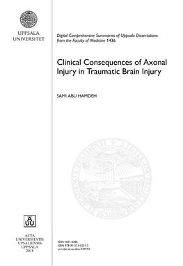 Clinical Consequences of Axonal Injury in Traumatic Brain Injury