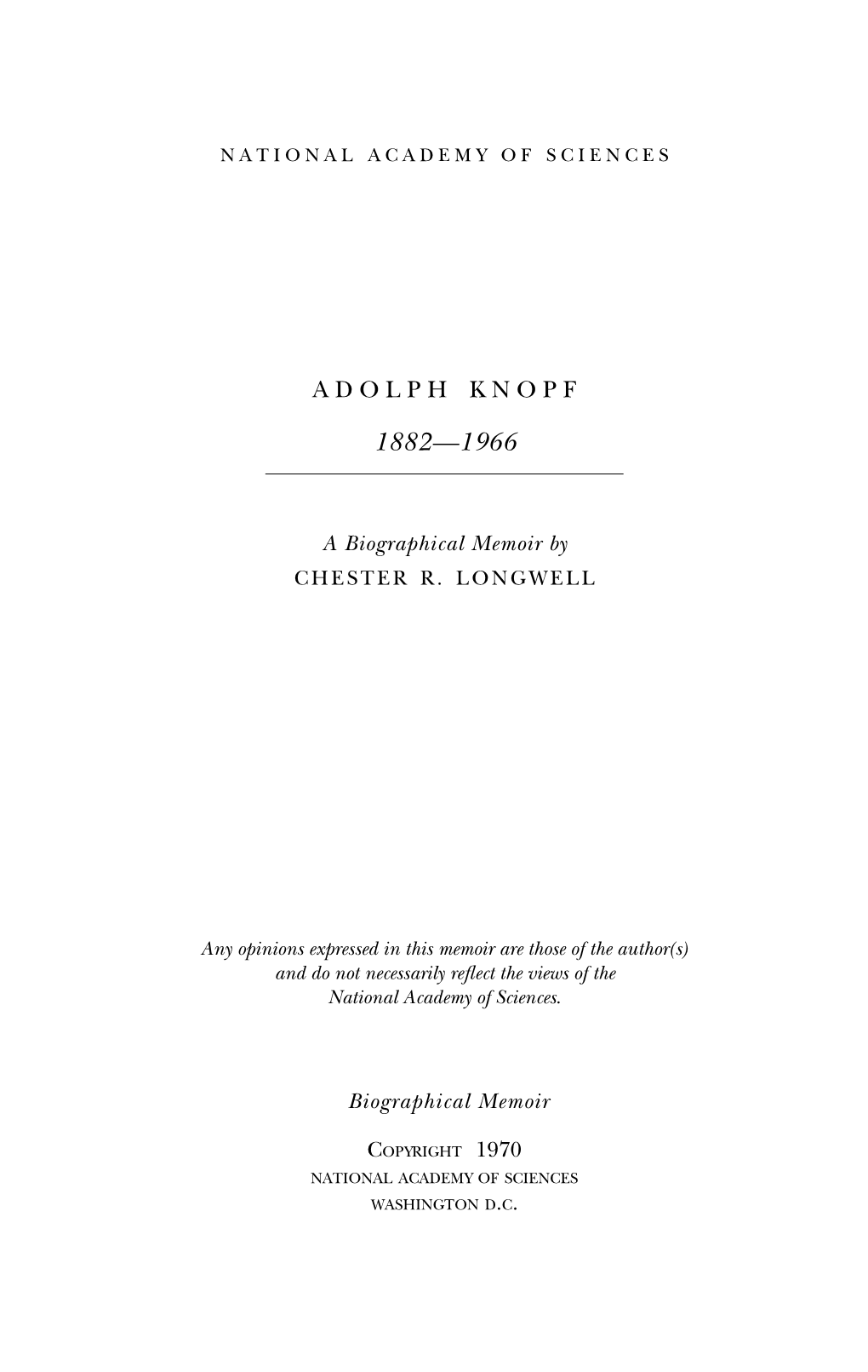 Adolph Knopf