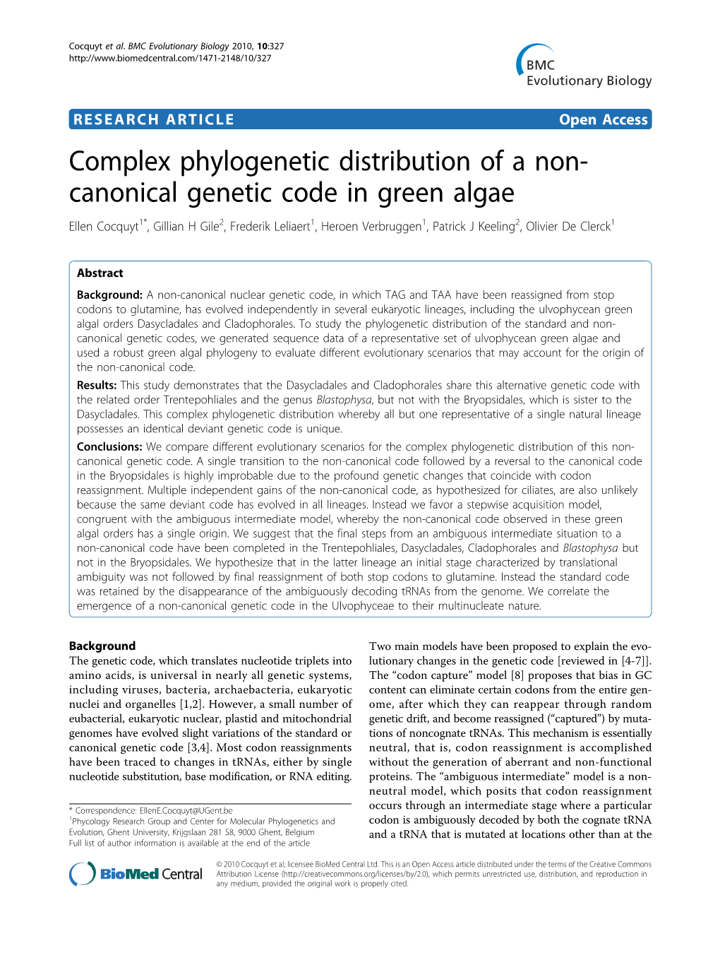 Complex Phylogenetic Distribution of a Non-Canonical Genetic Code In