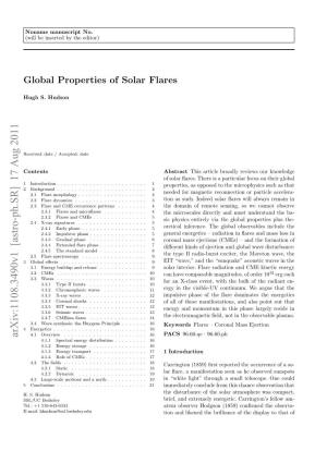 Global Properties of Solar Flares