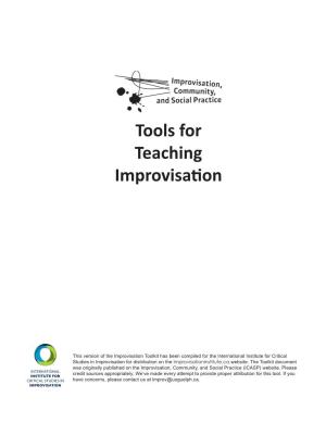 Tools for Teaching Improvisation