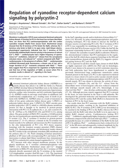Regulation of Ryanodine Receptor-Dependent Calcium Signaling by Polycystin-2