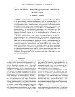 Mean and Modal Ε in the Deaggregation of Probabilistic