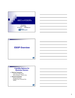 ESOP Overview