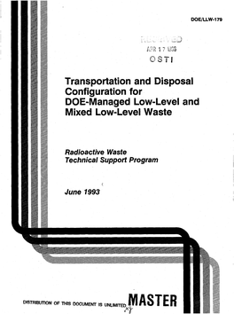 Transportation and Disposal Configuration for DOE-Managed Low-Level and Mixed Low-Level Waste