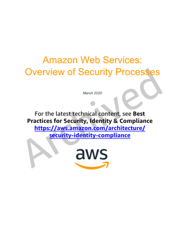 Amazon Web Services: Overview of Security Processes
