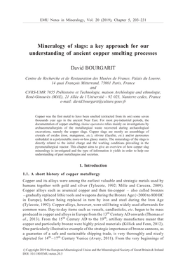 A Key Approach for Our Understanding of Ancient Copper Smelting Processes