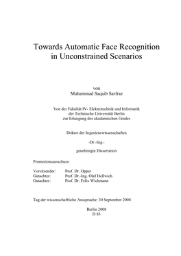 Towards Automatic Face Recognition in Unconstrained Scenarios