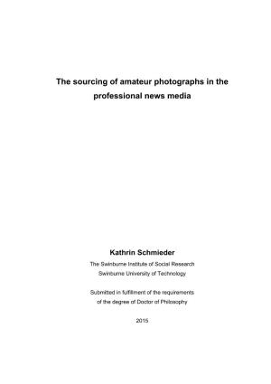 The Sourcing of Amateur Photographs in the Professional News Media