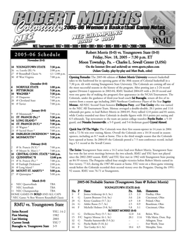 2005-06 Schedule