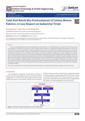 Cold-Pad-Batch Bio-Pretreatment of Cotton Woven Fabrics: a Case Report on Industrial Trials