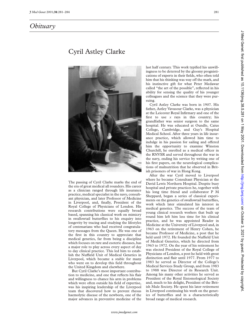Obituary Cyril Astley Clarke