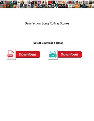 Satisfaction Song Rolling Stones