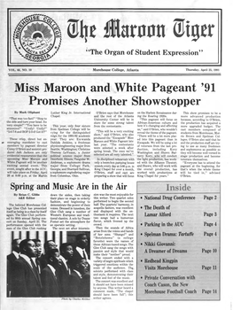 Miss Maroon and White Pageant '91 Promises Another Showstopper