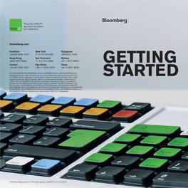 View the Bloomberg Terminal User Guide