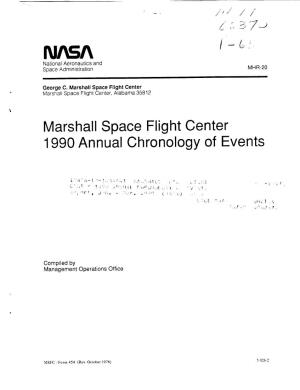I- Marshall Space Flight Center 1990 Annual Chronology of Events