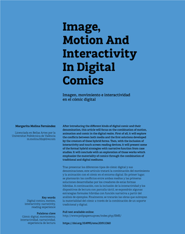 Image, Motion and Interactivity in Digital Comics