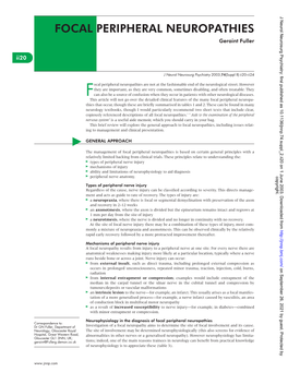 Focal Peripheral Neuropathies *