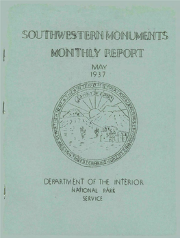 Soutmwestem Monuments Monthly [Report May 1937