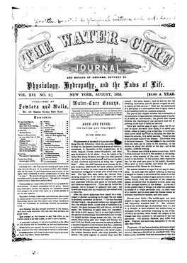 Water-Cure Journal V16 N2 Aug 1853