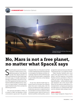 No, Mars Is Not a Free Planet, No Matter What Spacex Says