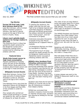July 12, 2007 the Free-Content News Source That You Can Write! Page 1
