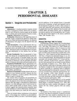 CHAPTER 2. PERIODONTAL DISEASES Section 1