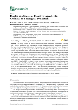 Bioglea As a Source of Bioactive Ingredients: Chemical and Biological Evaluation