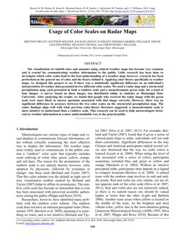 Article Usage of Color Scales on Radar Maps