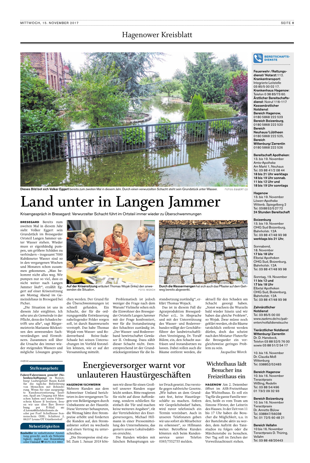 Land Unter in Langen Jammer Wittenb