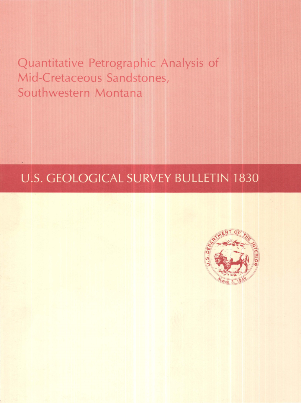 Quantitative Petrographic Anafysis of Mid-Cretaceous Sandstones, Southwestern