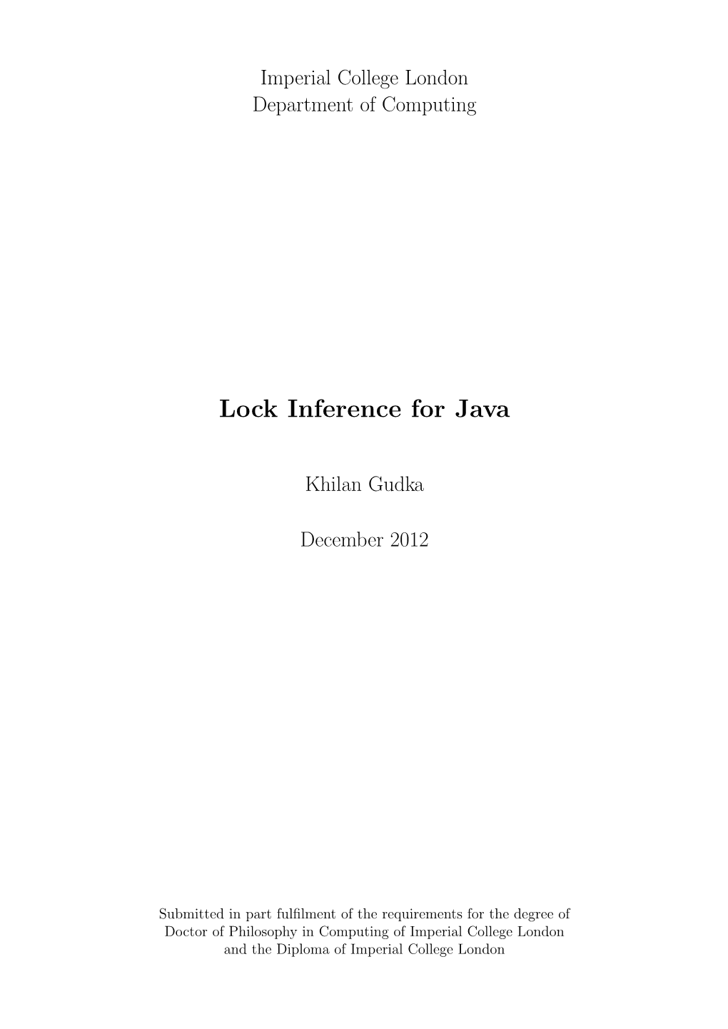 Lock Inference for Java