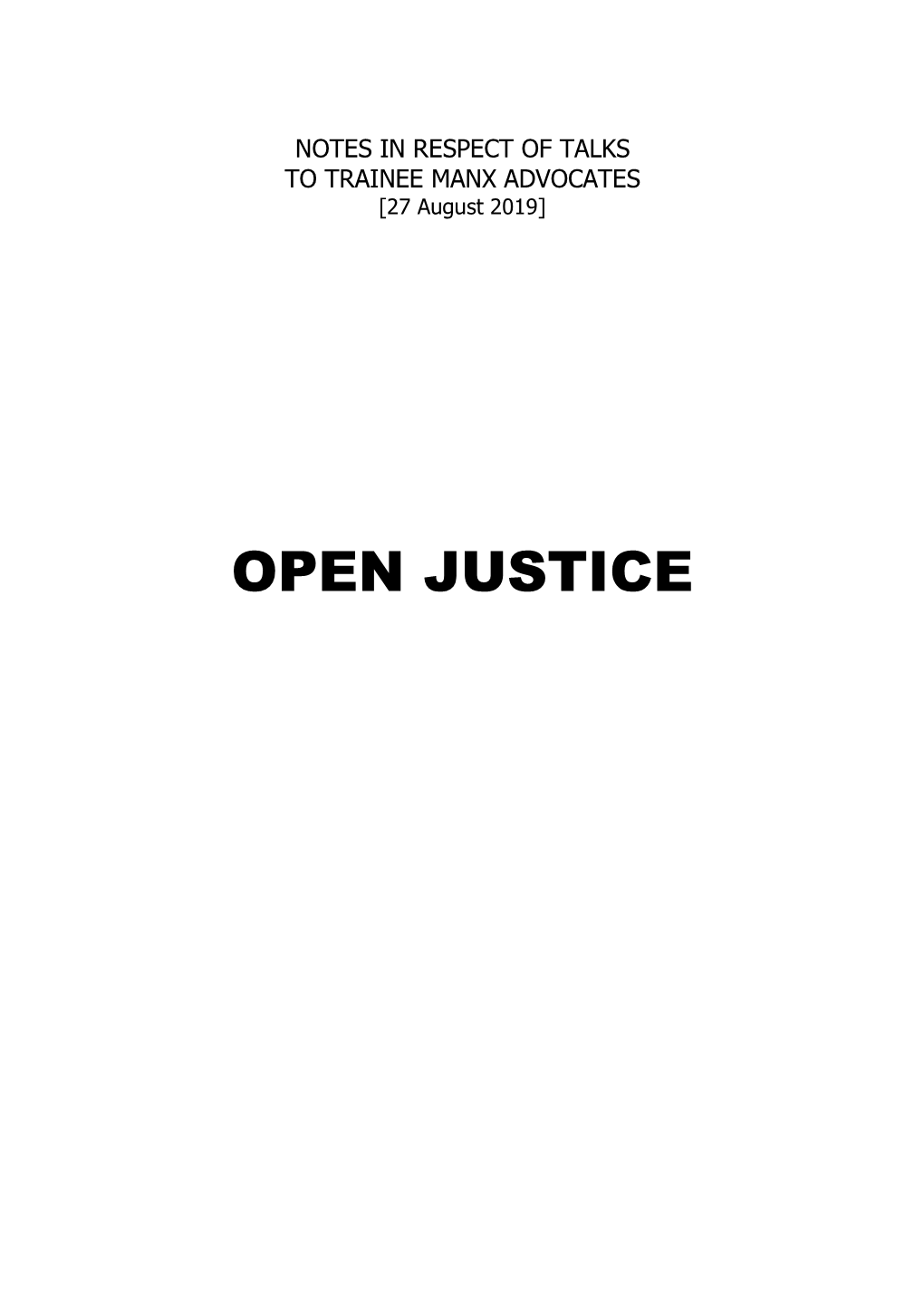 Open Justice