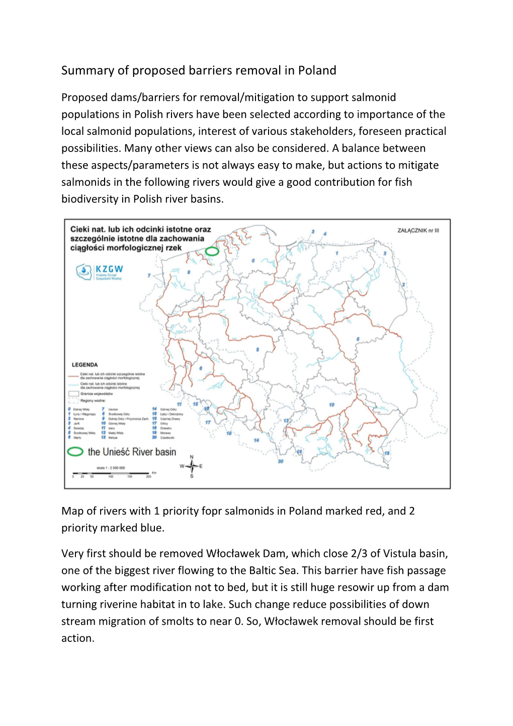 Summary of Proposed Barriers Removal in Poland