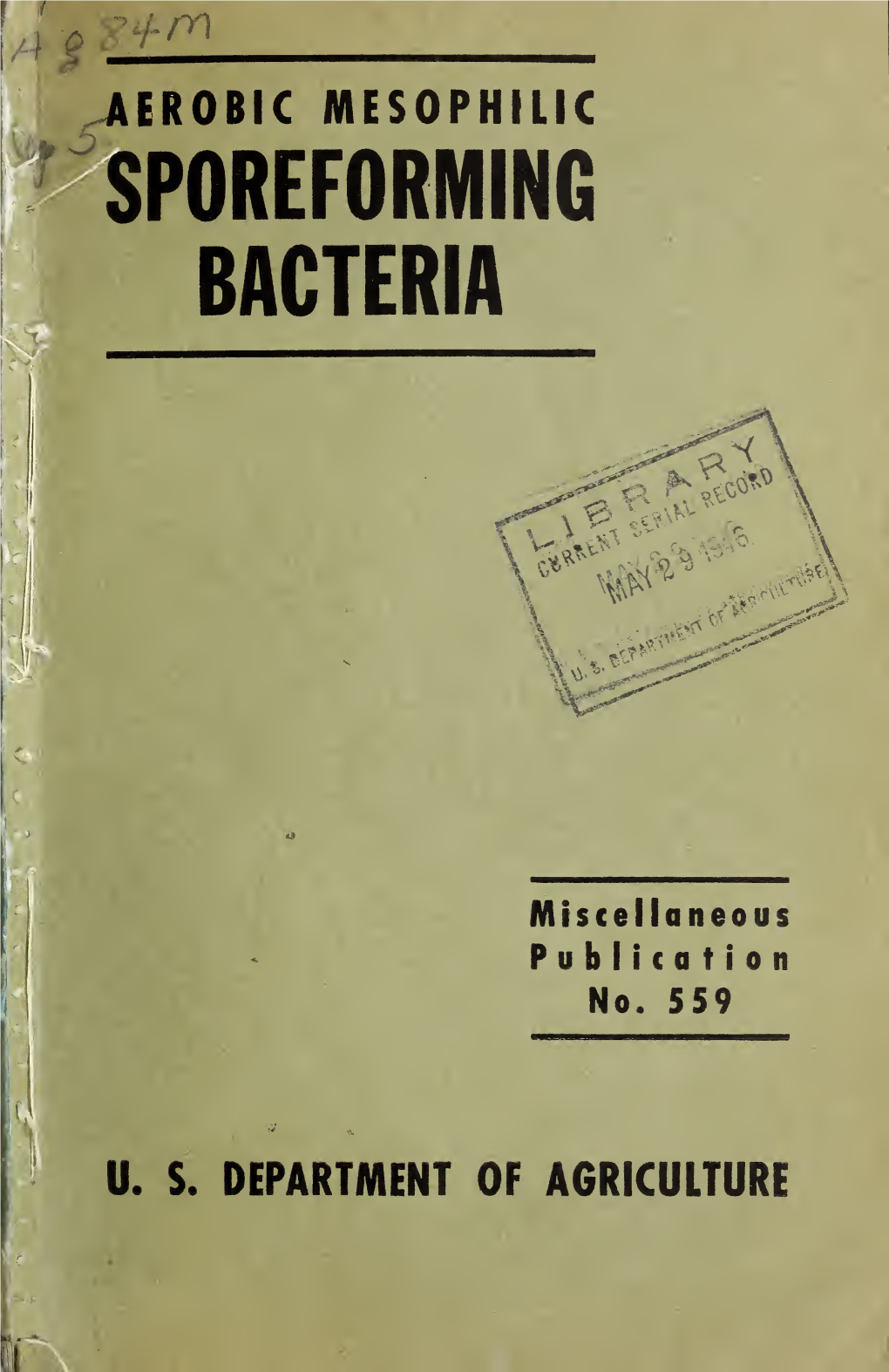 Aerobic Mesophilic Sporeforming Bacteria