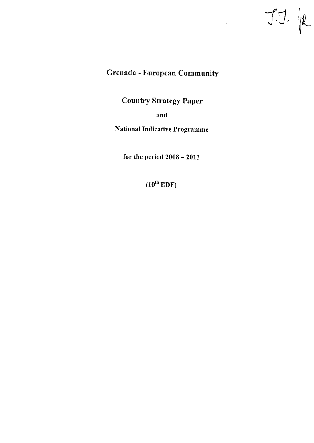 EC Country Strategy Paper, 2009